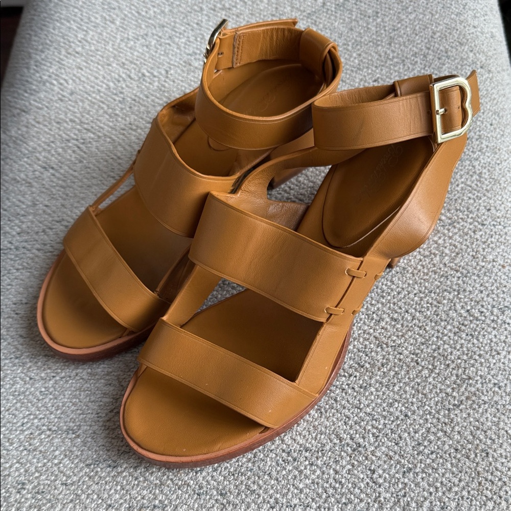 Brooks Brothers Tan Leather Sandals